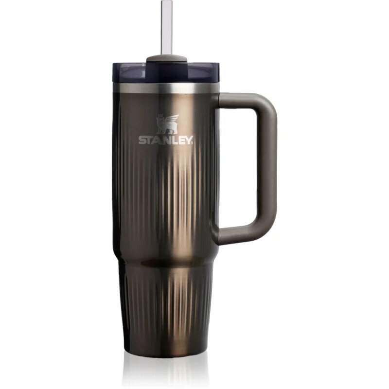 Stanley Quencher H2.O Fluted Tumbler неръждаема термочаша със сламка голям gunmetal shine 1 бр.