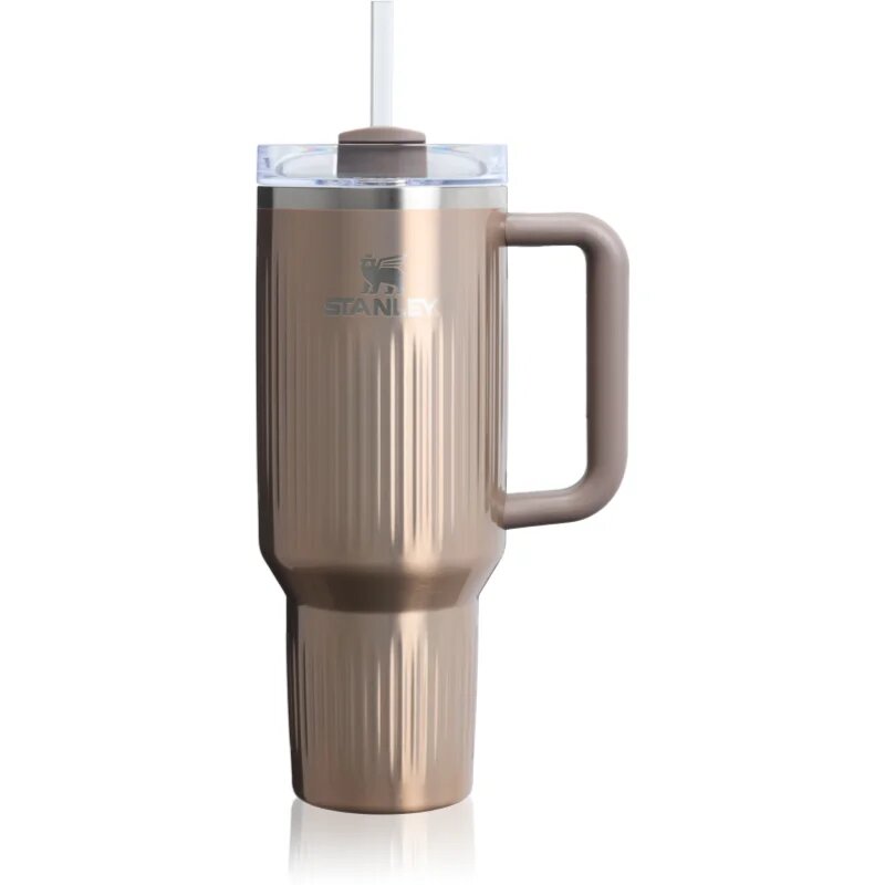 Stanley Quencher H2.O Fluted Tumbler неръждаема термочаша със сламка голям Pale Gold Shine 1 бр.