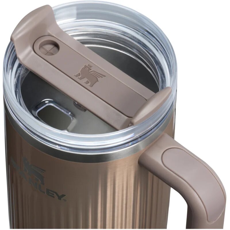 Stanley Quencher H2.O Fluted Tumbler неръждаема термочаша със сламка голям Pale Gold Shine 1 бр.