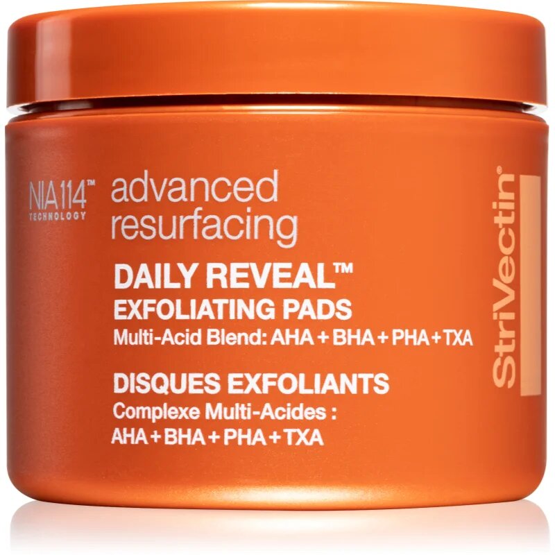 StriVectin Advanced Resurfacing Daily Reveal Exfoliating Pads ексфолиращи възглавнички за изглаждане на кожата и минимизиране на порите 60 бр.