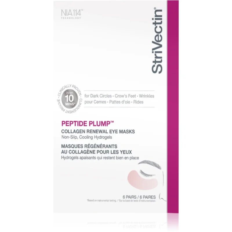 StriVectin Peptide Plump™ Collagen Renewal Eye Mask хидрогелова маска за зоната около очите 6 чифт