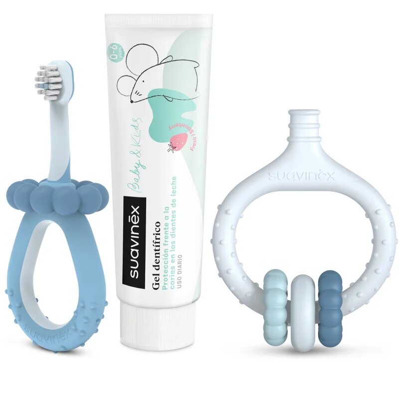 Suavinex Baby & Kids My First Dental Care Set подаръчен комплект за бебета и деца Blue