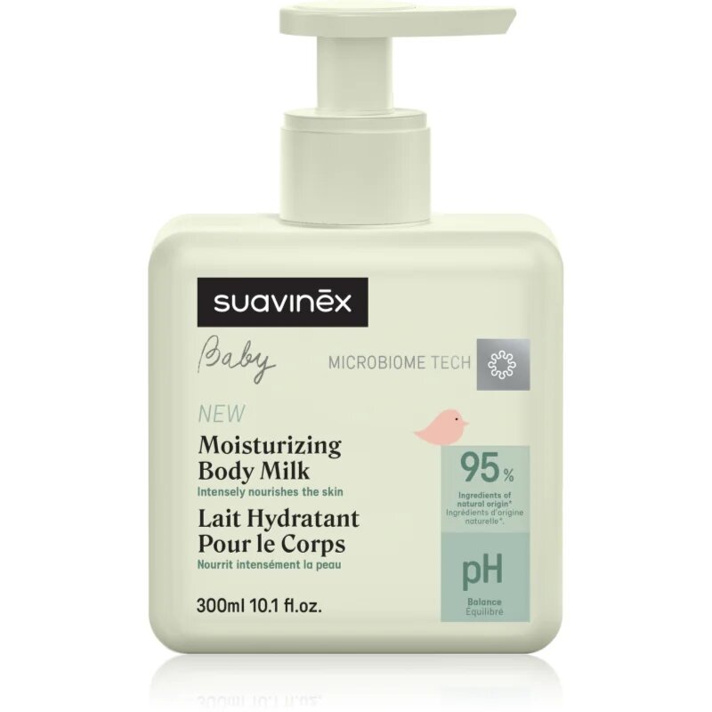 Suavinex Baby Moisturizing Body Milk хидратиращ лосион за тяло за деца от раждането им 300 мл.