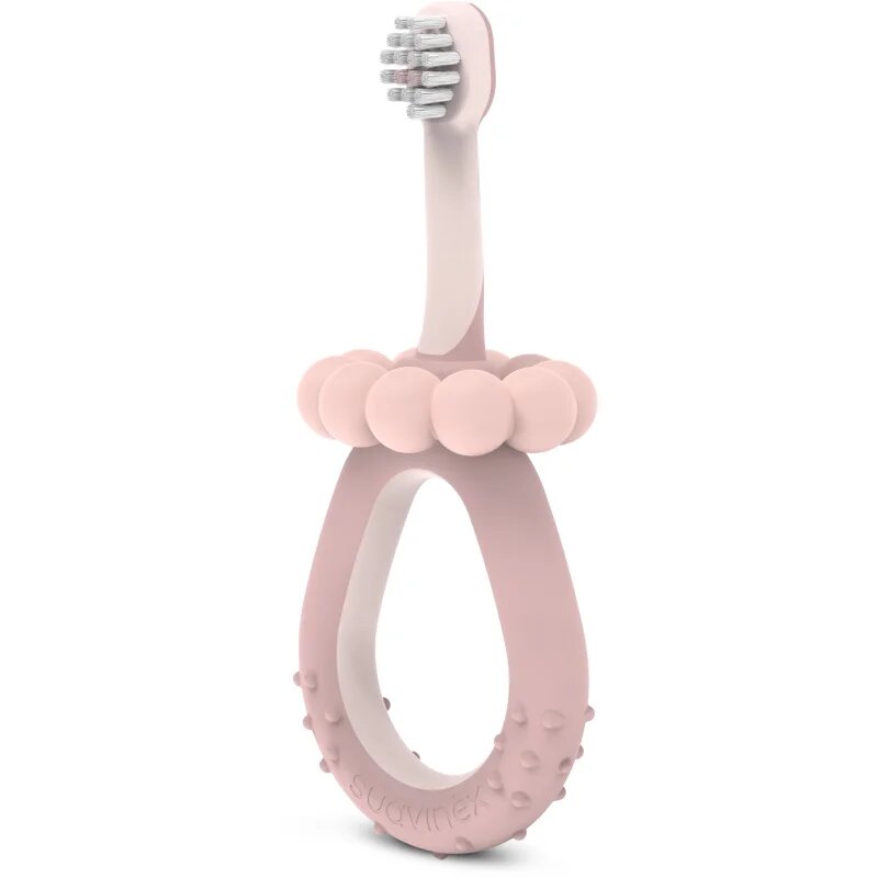 Suavinex Baby Training Toothbrush четка за зъби за деца 0-2 y Pink 1 бр.