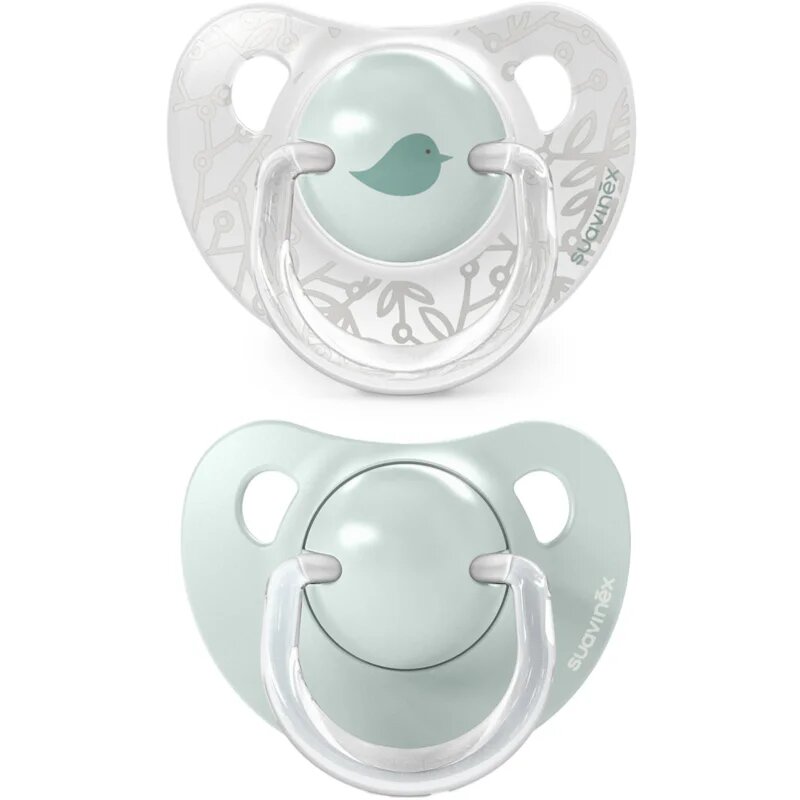 Suavinex Birdies Anatomical Silicone 0-6m биберон Green 2 бр.