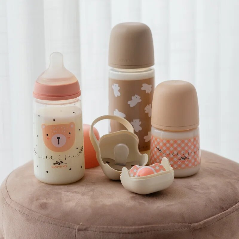 Suavinex Birdies Anticolic Baby Bottle бебешко шише Pink 360 мл.