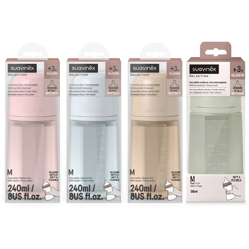 Suavinex Colour Essence SX Pro бебешко шише Pink 1 бр.