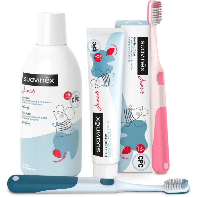Suavinex Junior 6 y+ четка за зъби за деца Pink 1 бр.