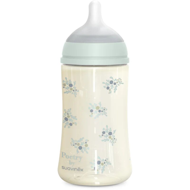 Suavinex Poetry SX Pro Physiological M бебешко шише 3 m+ Medium Flow - Blue 1 бр.