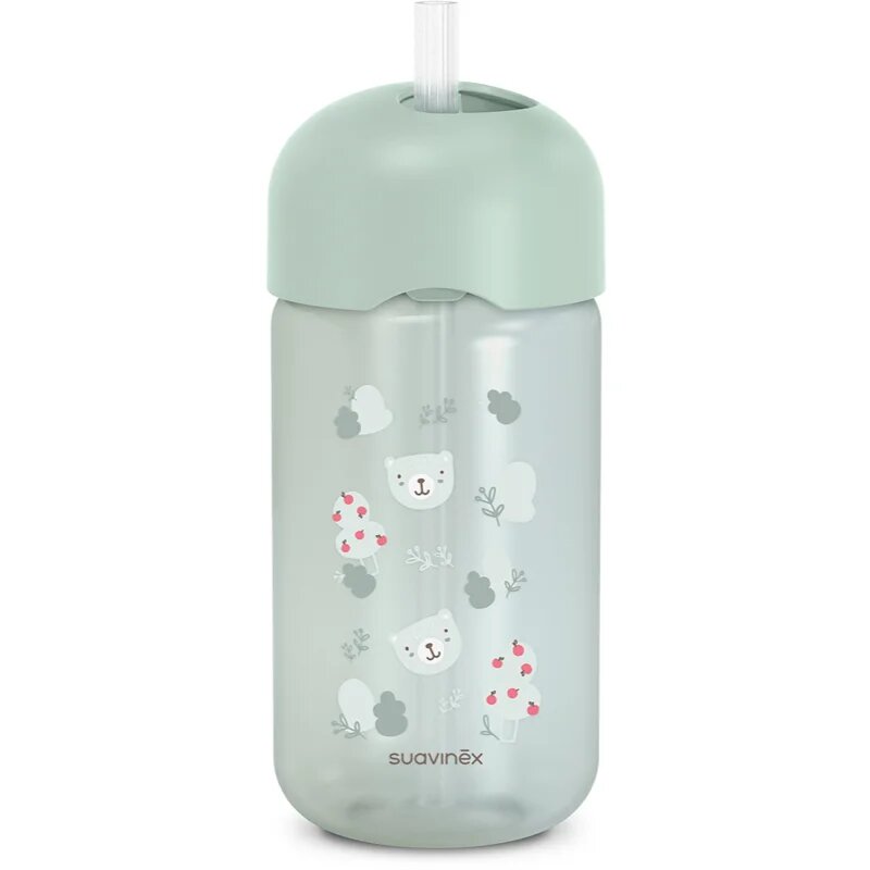 Suavinex Wild & Free Bottle шише със сламка Green 18m+ 340 мл.