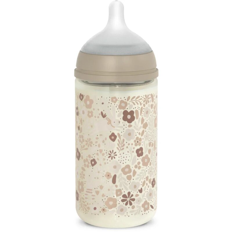 Suavinex Wonderland SX PRO +3 MF детско шише Cream-Coloured Flower 240 мл.