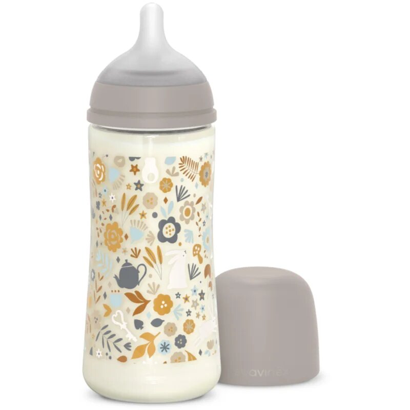 Suavinex Wonderland SX Pro Physiological Anti-Colic бебешко шише L Dense Flow 6 m+ Liberty Cream 1 бр.
