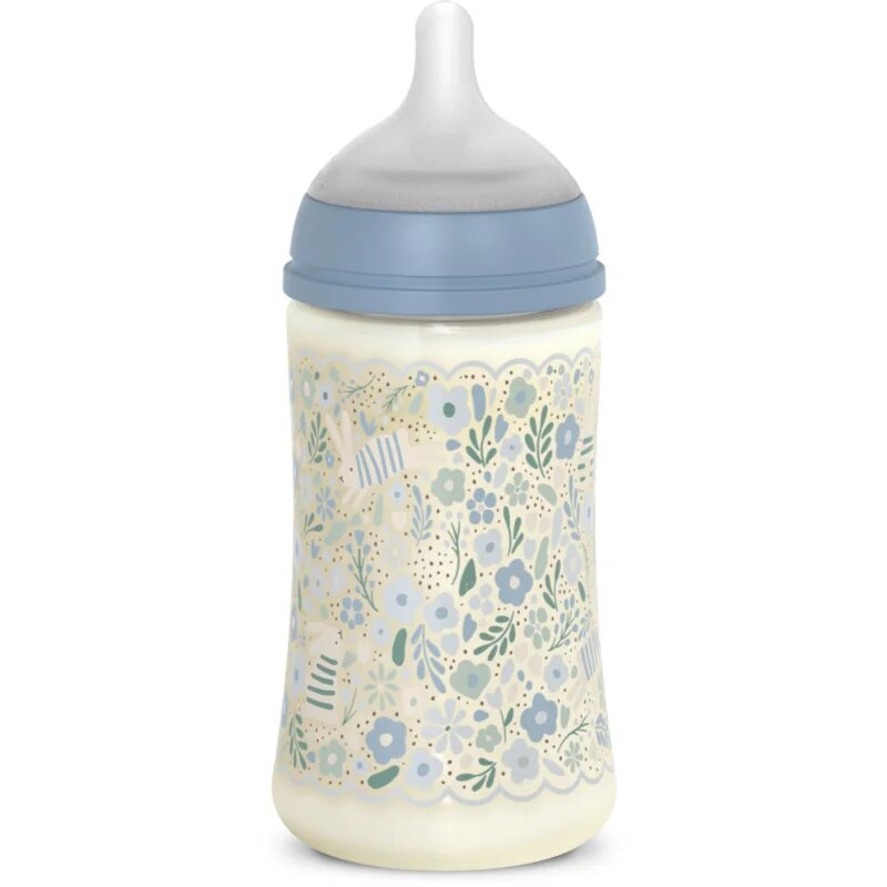 Suavinex Wonderland SX Pro Physiological Anti-Colic бебешко шише M Medium Flow 3 m+ Blue Flower 270 мл.