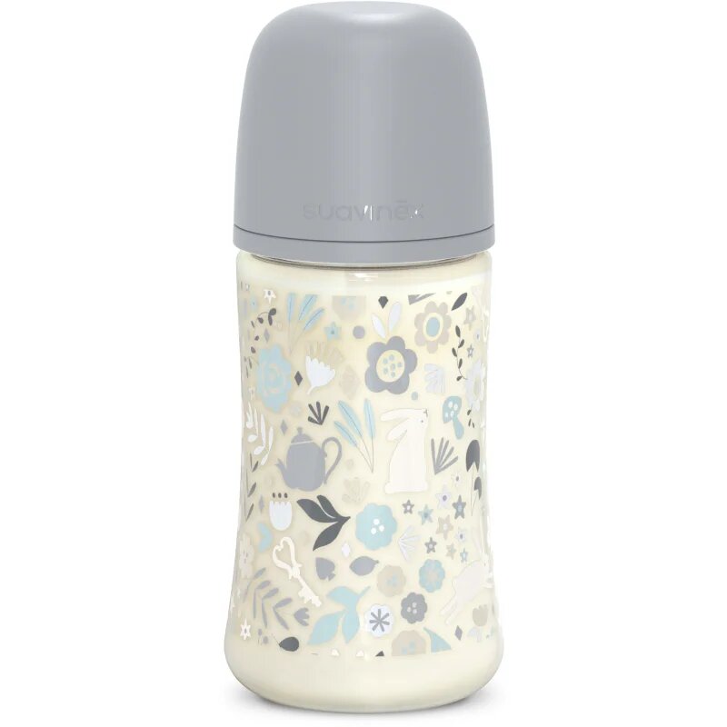 Suavinex Wonderland SX Pro Physiological Anti-Colic бебешко шише M Medium Flow 3 m+ Liberty Blue 1 бр.
