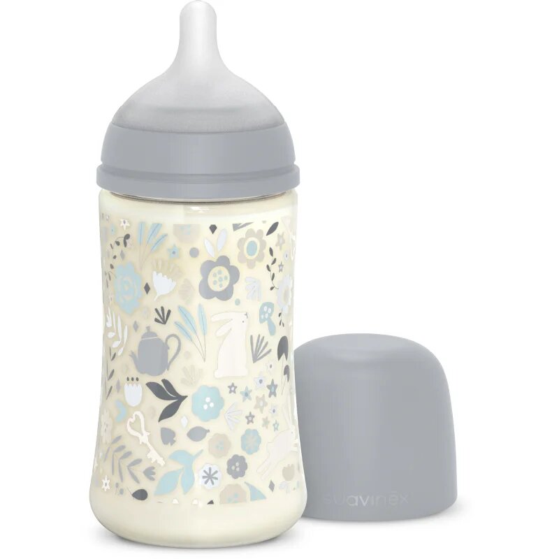 Suavinex Wonderland SX Pro Physiological Anti-Colic бебешко шише M Medium Flow 3 m+ Liberty Blue 1 бр.