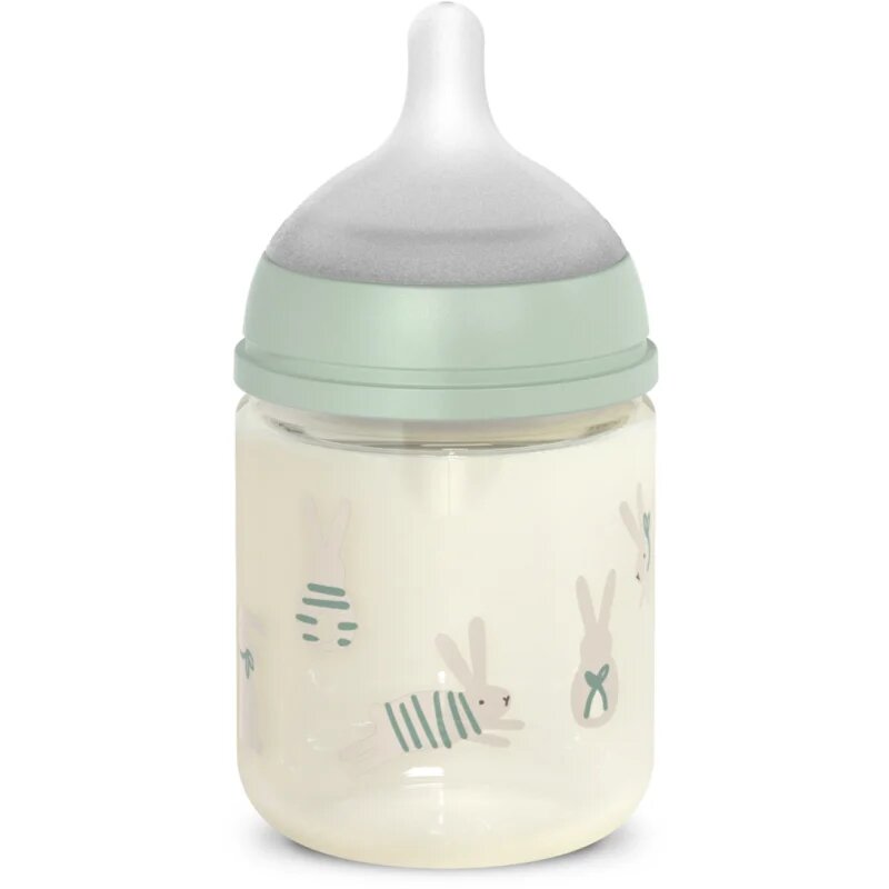 Suavinex Wonderland SX Pro Physiological Anti-Colic Glass стъклено бебешко шише +0 SF Green Bunny 120 мл.