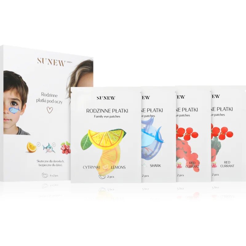 SUNEWMED+ Family Eye Patches възстановяващи възглавнички с хидрогел за очи с церамиди 4x2 бр.