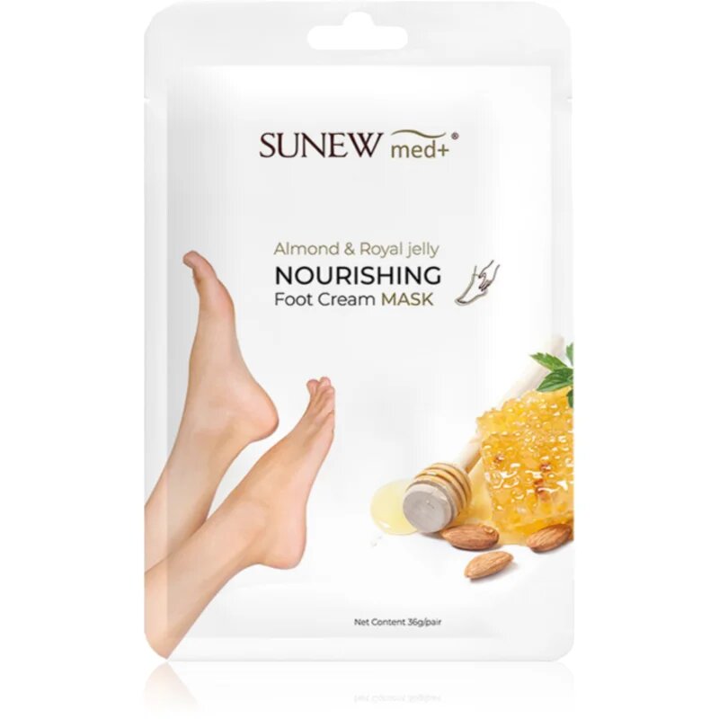 SUNEWMED+ Moisturising Foot Mask with Sweet Almond Oil and Royal Jelly хидратираща маска за ходила 1 чифт