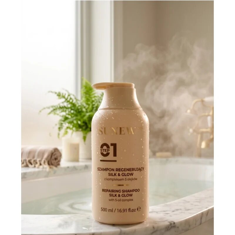 SUNEWMED+ Silk & Glow Repairing Shampoo дълбоко регенериращ шампоан 500 мл.