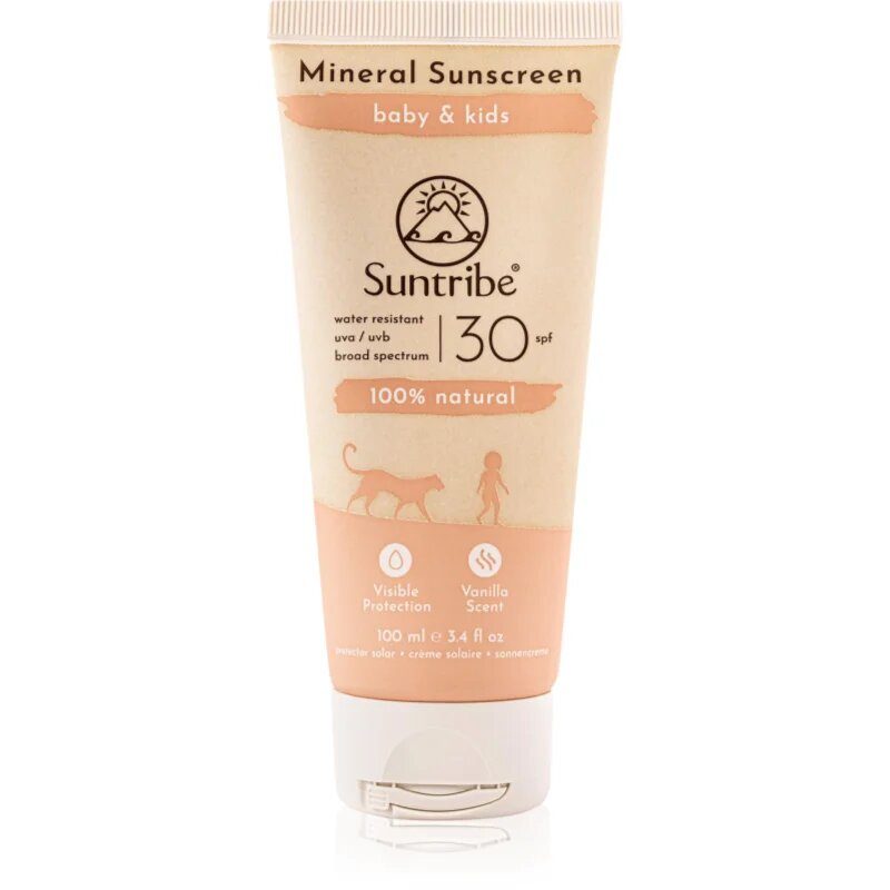 Suntribe Kids Mineral Sunscreen минерален защитен крем за лице и тяло за деца 100 мл.