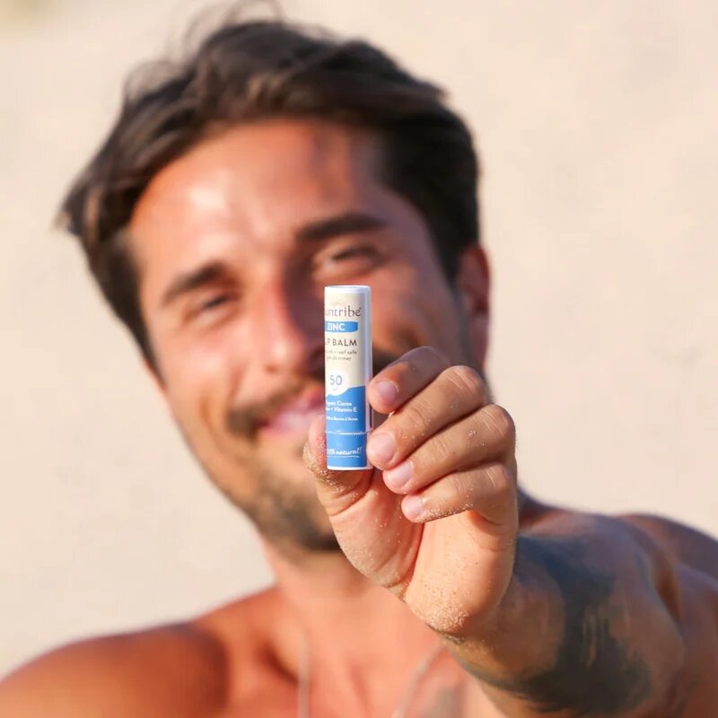 Suntribe Zinc защитен балсам за устни с цинк SPF 50 5 гр.