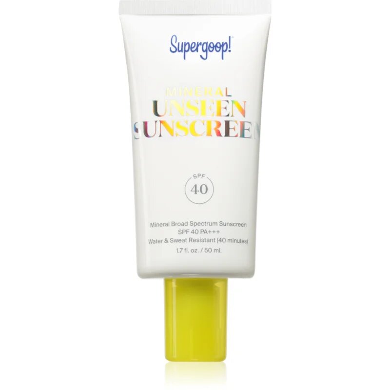 Supergoop! Mineral Unseen Sunscreen слънцезащитен минерален крем SPF 40 50 мл.