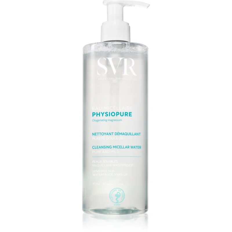SVR Physiopure Eau Micellaire нежна почистваща мицеларна вода за зоната на лицето и очите 400 мл.