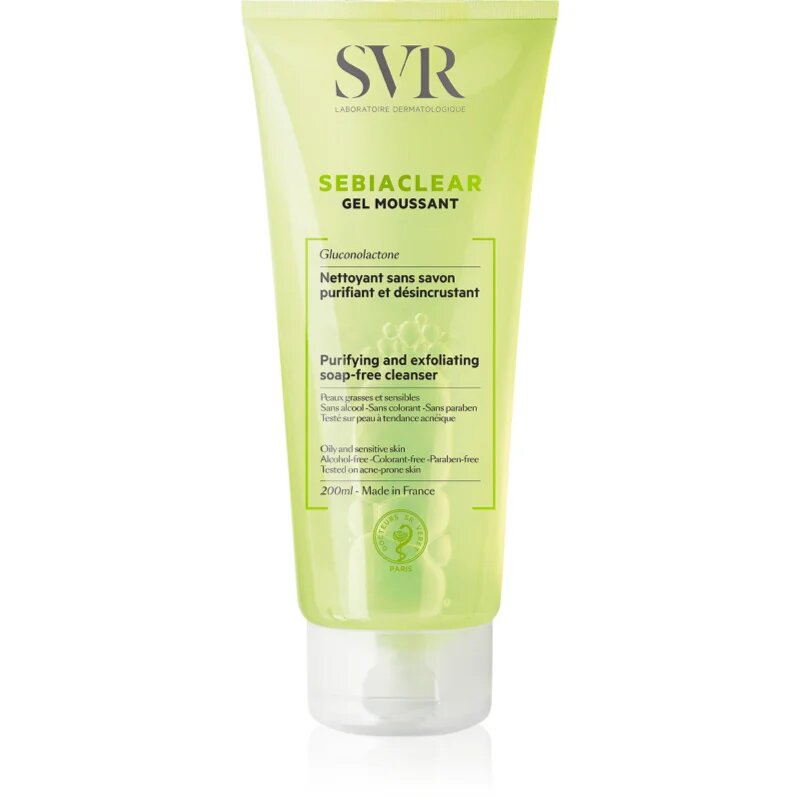 SVR Sebiaclear Gel Moussant пенлив почистващ гел за мазна и проблемна кожа 200 мл.