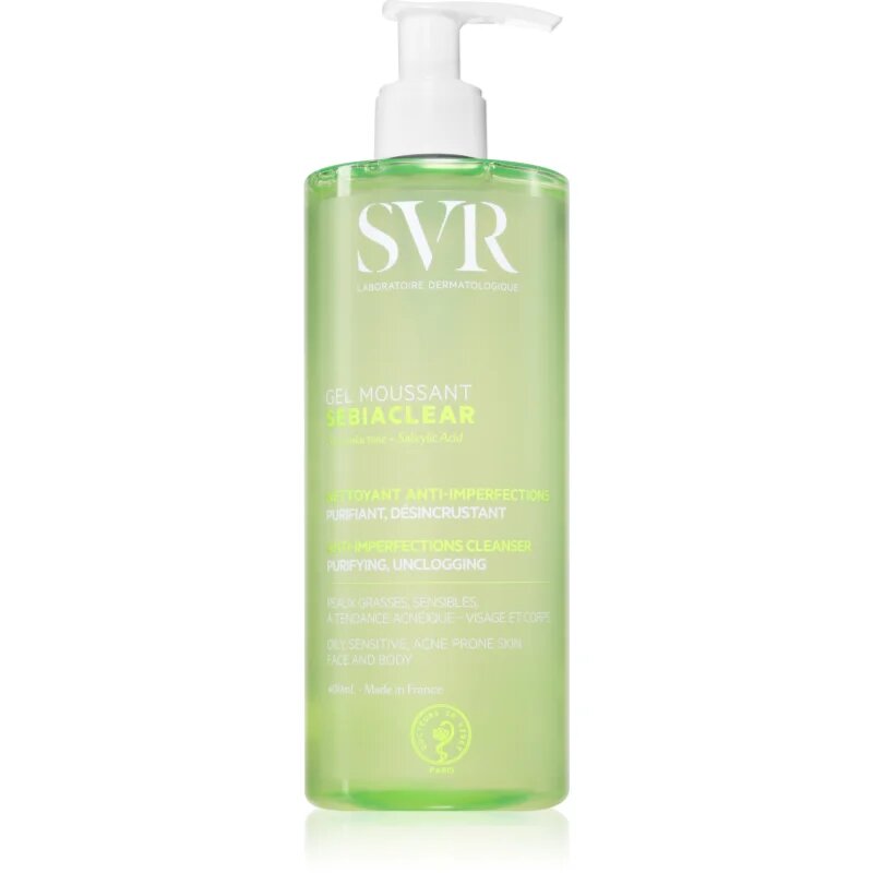SVR Sebiaclear Gel Moussant пенлив почистващ гел за мазна и проблемна кожа 400 мл.