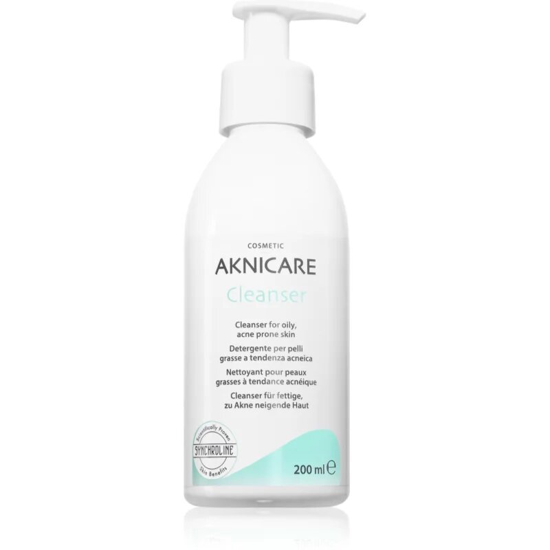 Synchroline Aknicare Cleanser почистващ гел за намаляване на кожен себум за проблемна кожа акне 200 мл.
