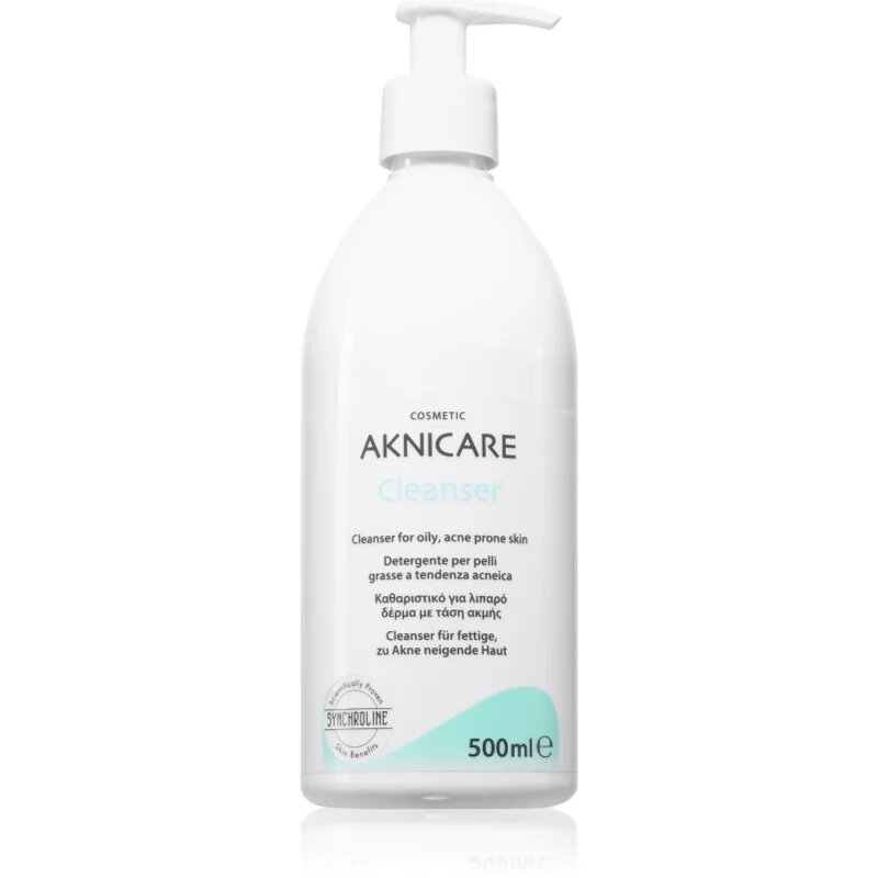 Synchroline Aknicare Cleanser почистващ гел за намаляване на кожен себум за проблемна кожа акне 500 мл.