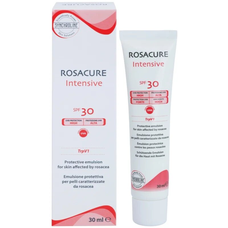 Synchroline Rosacure Intensive защитна емулсия за чувствителна кожа със склонност към зачервяване SPF 30 30 мл.