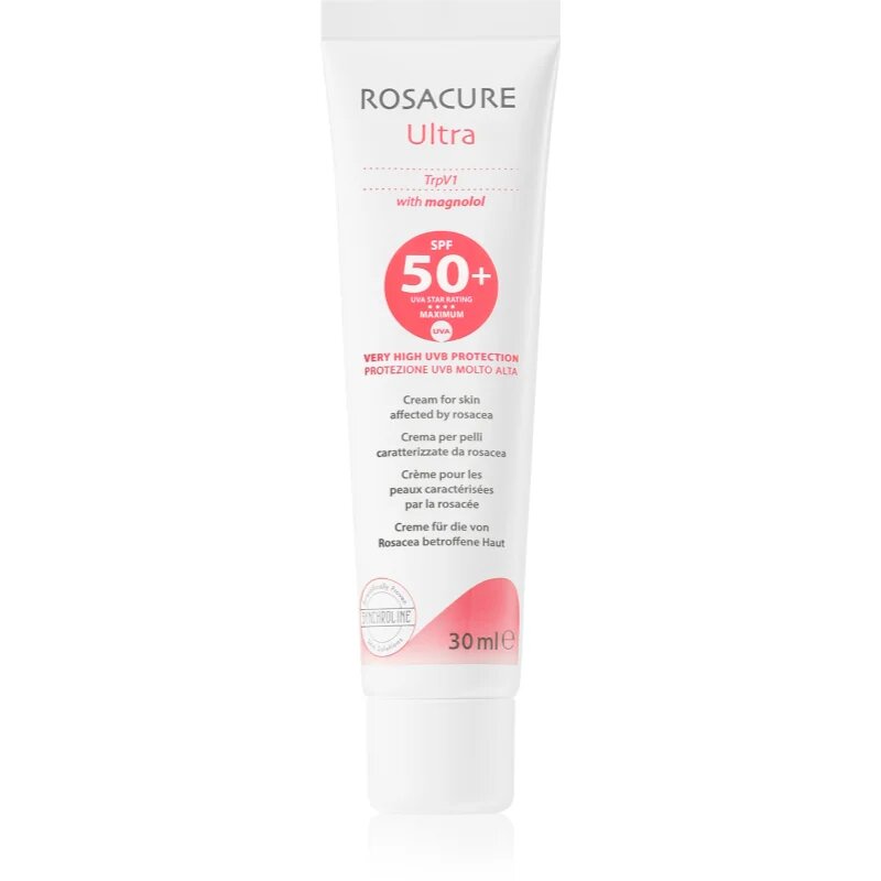 Synchroline Rosacure Ultra защитен крем за чувствителна кожа със склонност към почервеняване SPF 50+ 30 гр.