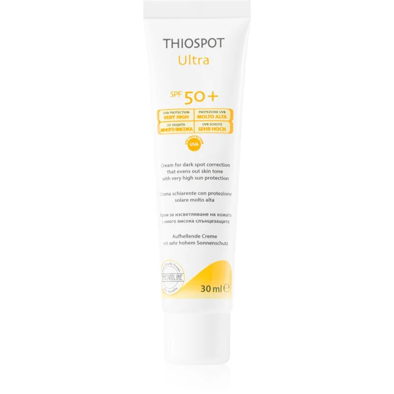 Synchroline Thiospot Ultra озаряващ крем за лице с хиперпигментация SPF 50+ 30 мл.