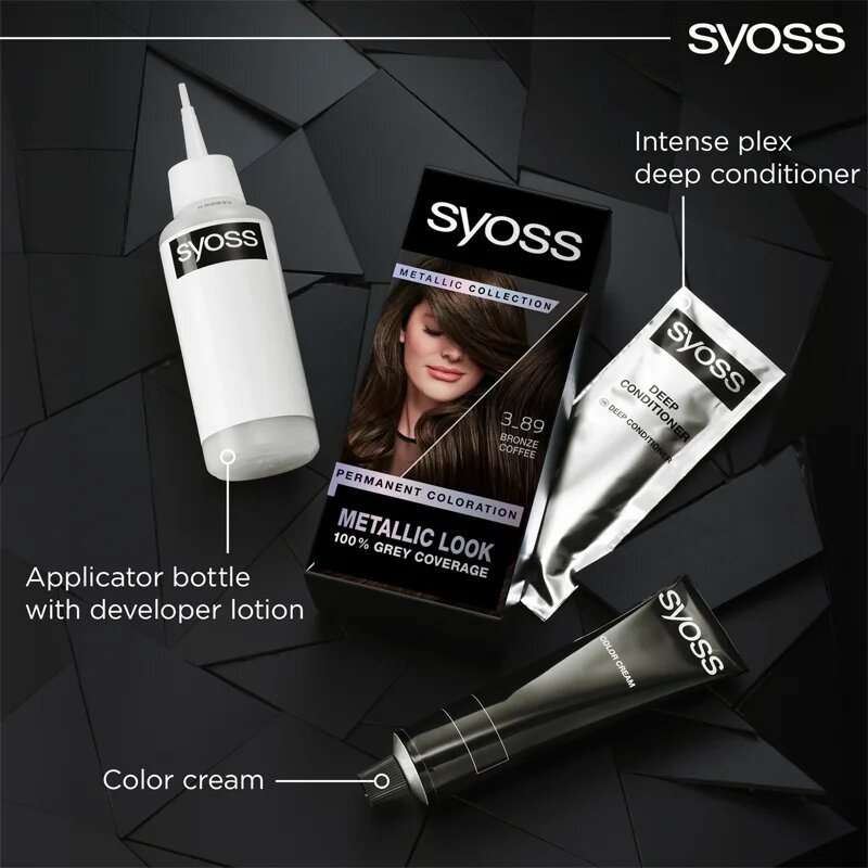 Syoss Color Metallic Collection перманентната боя за коса цвят 3-89 Bronze Coffee 1 бр.