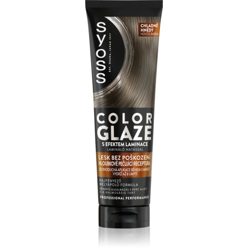 Syoss Intense Glaze Color тонираща боя за коса за блясък цвят Cool Brown 130 мл.