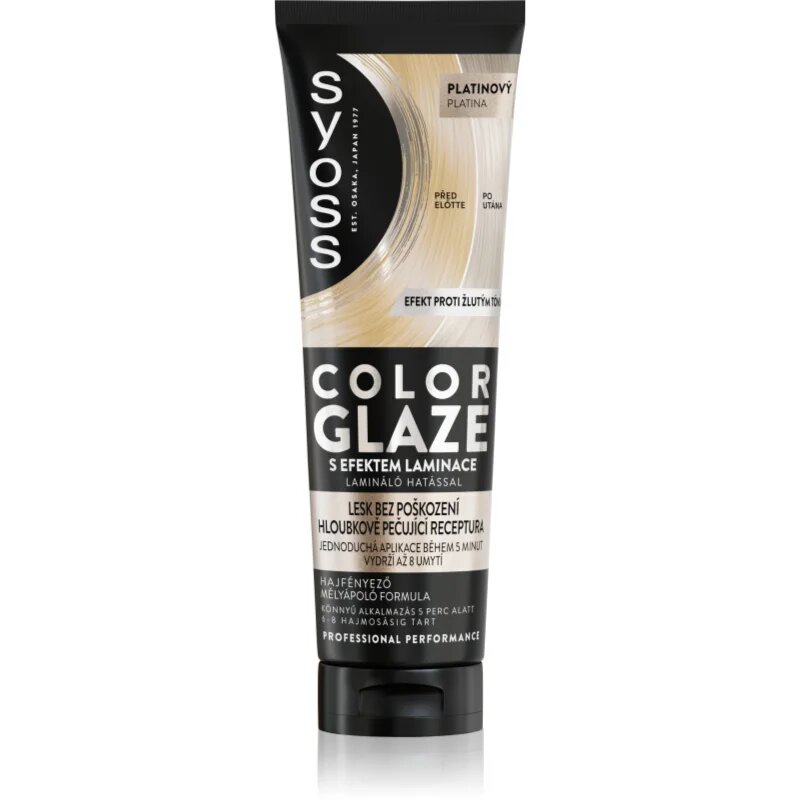 Syoss Intense Glaze Color тонираща боя за коса за блясък цвят Platinum 130 мл.
