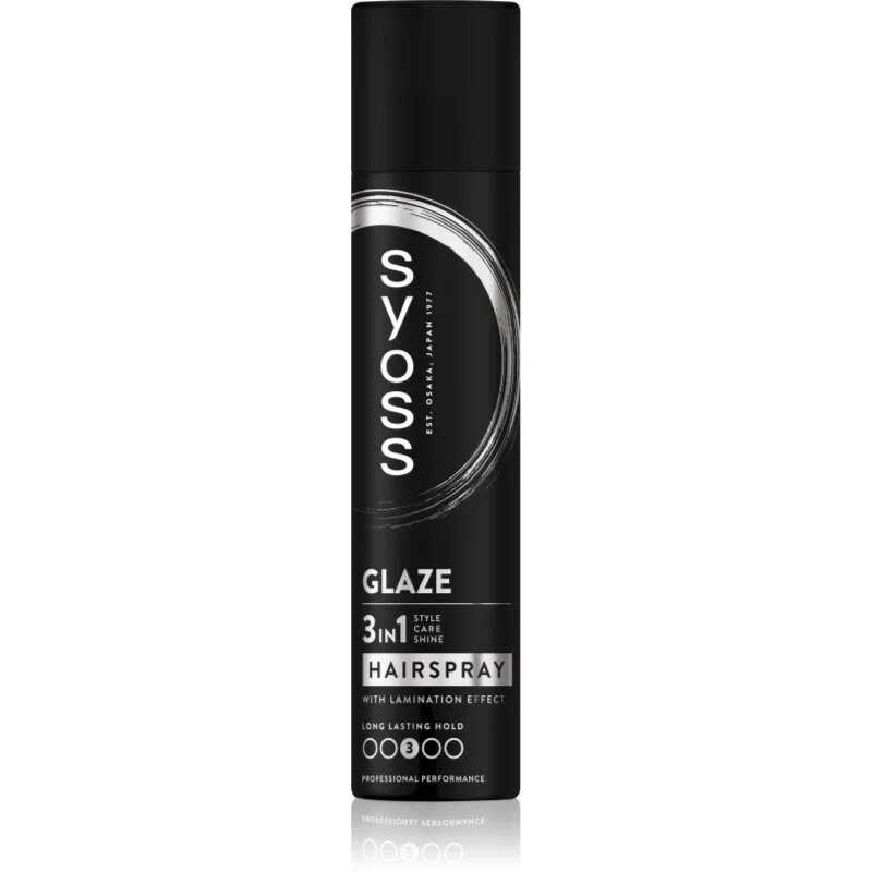 Syoss Intense Glaze Hairspray лак за коса със средна фиксация за блясък 300 мл.