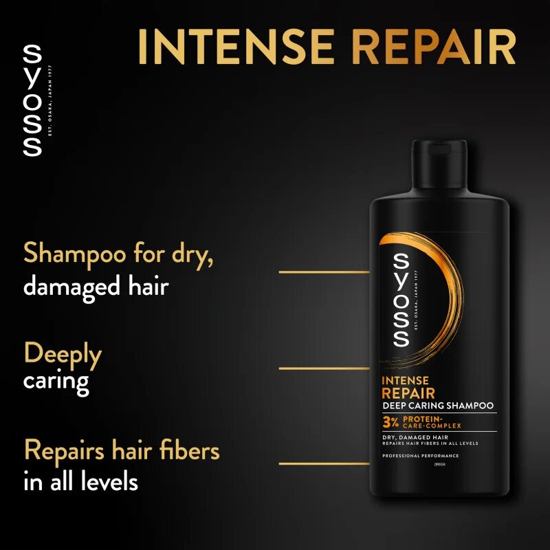 Syoss Intense Repair регенериращ шампоан за суха и увредена коса 440 мл.