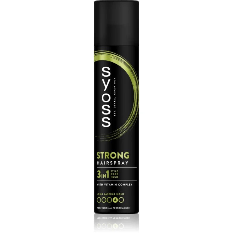 Syoss Strong Hold Hairspray лак за коса със силна фиксация 3 в 1 300 мл.