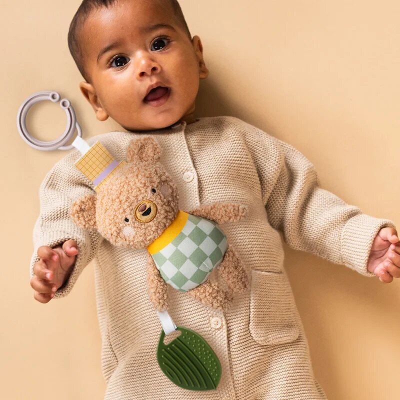 Taf Toys Activity Toy Brendon the Bear контрастна играчка за окачане с гризалка 1 бр.