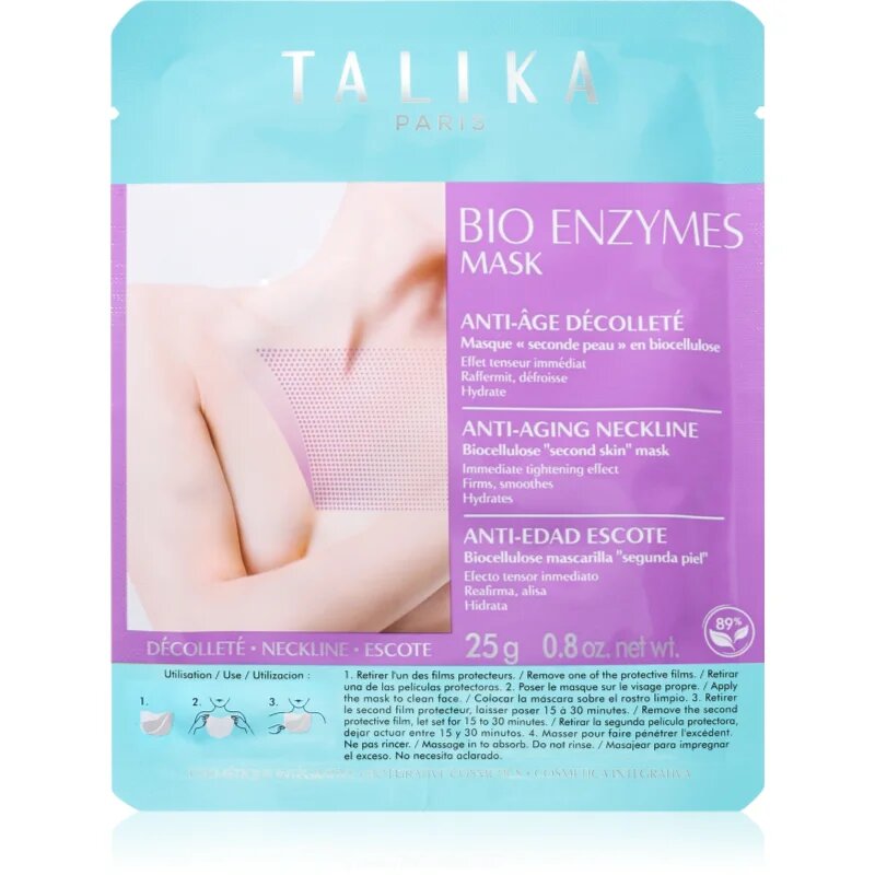 Talika Bust Phytoserum озаряваща платнена маска за деколтето и бюста 25 гр.