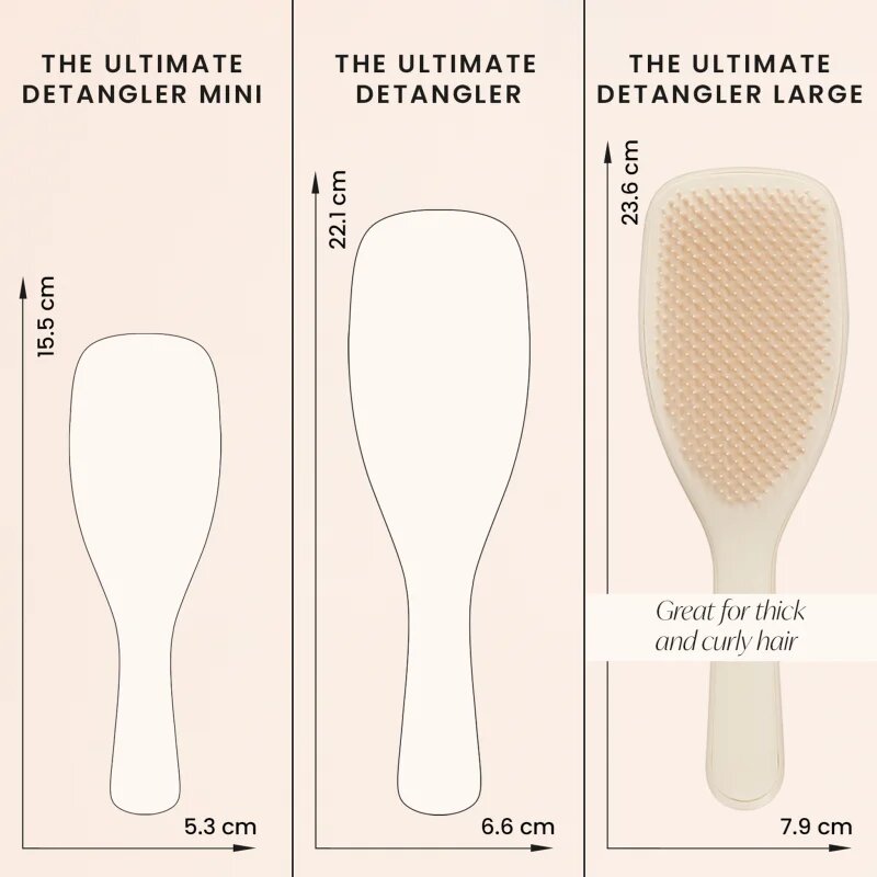 Tangle Teezer Large Ultimate Detangler Vanilla голяма плоска четка за мокра коса Vanilla 1 бр.