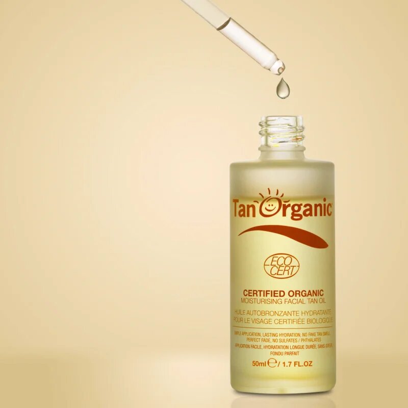 TanOrganic The Skincare Tan автобронзиращо масло за лице цвят Light Bronze 50 мл.