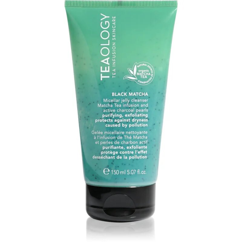 Teaology Cleansing Black Matcha Micellar Jelly Cleanser почистваща мицеларна емулсия с пилинг ефект 150 мл.