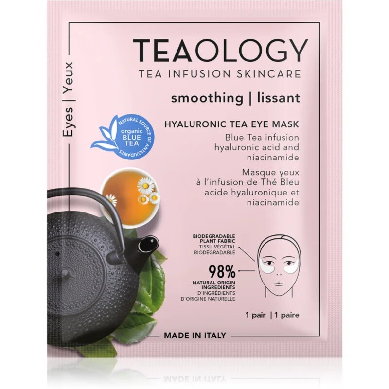 Teaology Face Mask Hyaluronic Eye Mask хиалуронови хидратиращи компреси за околоочната зона 1 чифт