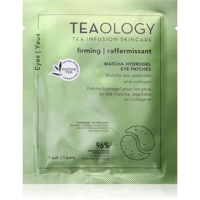 Teaology Matcha Infusion Hydrogel Eye Patches възстановяващи възглавнички с хидрогел за очи с колаген 1 чифт