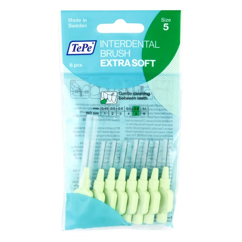 TePe Extra Soft четки за междузъбно пространство 08 mm 8 бр.