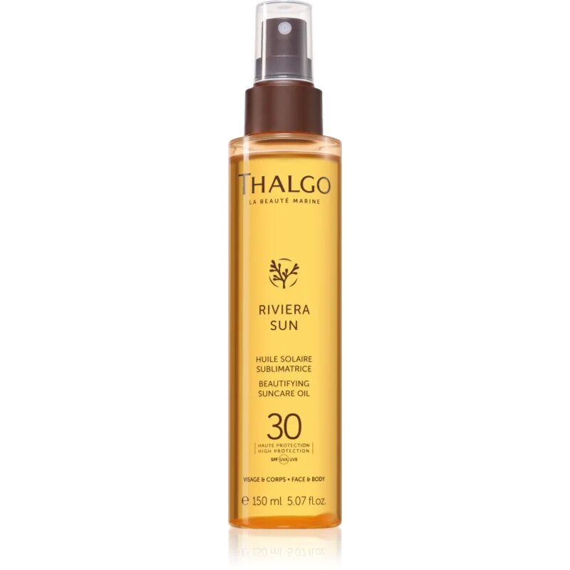 Thalgo Riviera Sun Beautyfying Suncare Oil SPF30 подхранващо сухо олио за поддържане на тена SPF 30 150 мл.