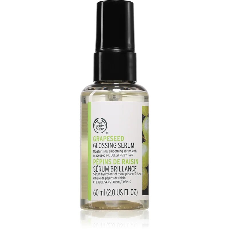 The Body Shop Grapeseed Glossing Serum изглаждащ серум за заздравяване краищата на косата 60 мл.